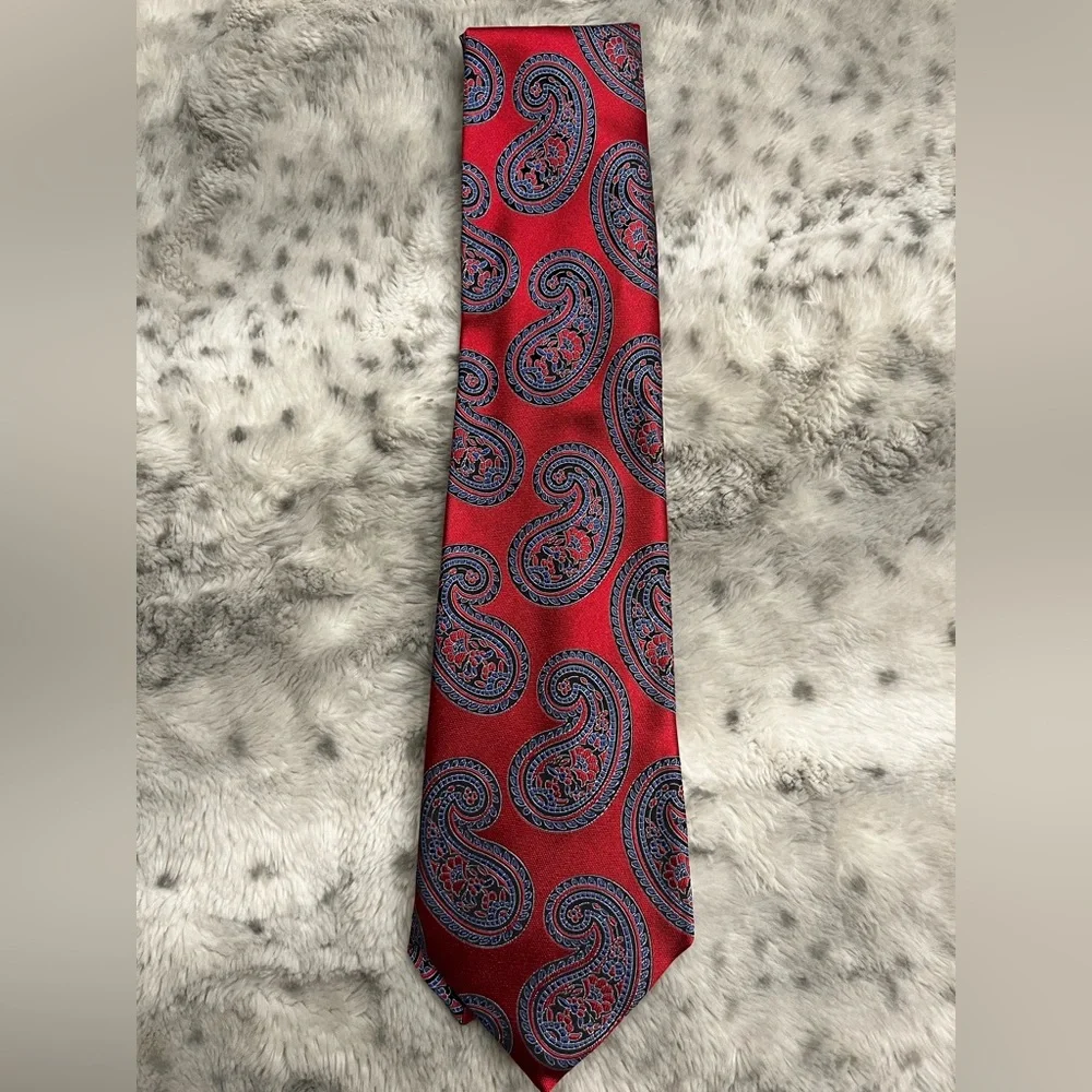 Ermenegildo ZEGNA Woven Paisley Silk Tie MSRP$240 Handmade in ITALY Great Gift!